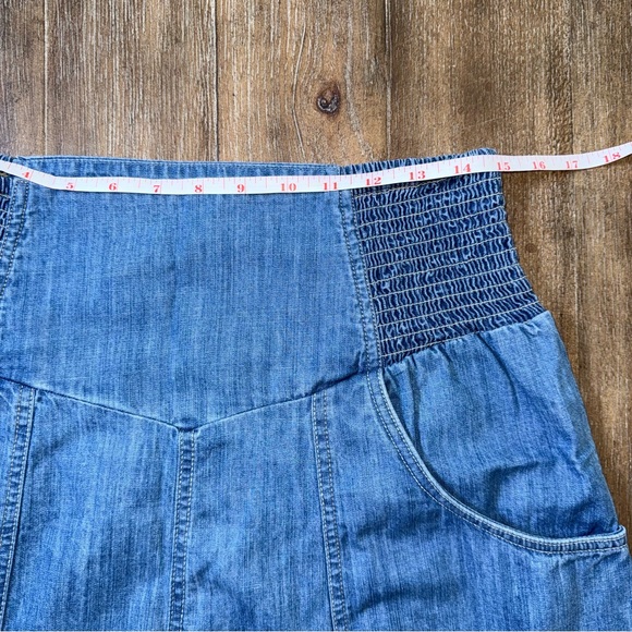 We The Free Lunan Pull On Harem Jeans size small Crop baggy medium blue - Picture 4 of 12